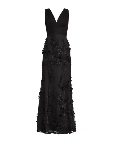 Aidan Mattox Embroidered Floral Applique Gown | Thumbnail 1 Aidan Mattox Embroidered Floral Applique Gown | Thumbnail 1