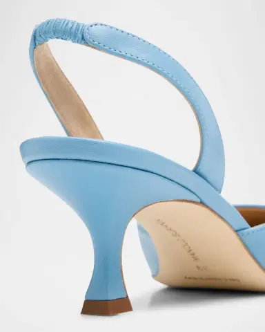 Manolo Blahnik Carolyne Kitten-Heel Halter Pumps | Thumbnail 5 Manolo Blahnik Carolyne Kitten-Heel Halter Pumps | Thumbnail 5