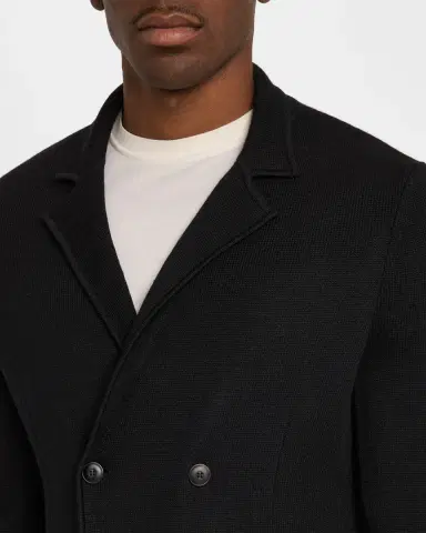 Giorgio Armani Men's Wool-Cashmere Rib Stitch Blazer | Thumbnail 5 Giorgio Armani Men's Wool-Cashmere Rib Stitch Blazer | Thumbnail 5