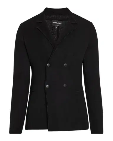 Giorgio Armani Men's Wool-Cashmere Rib Stitch Blazer | Thumbnail 1 Giorgio Armani Men's Wool-Cashmere Rib Stitch Blazer | Thumbnail 1