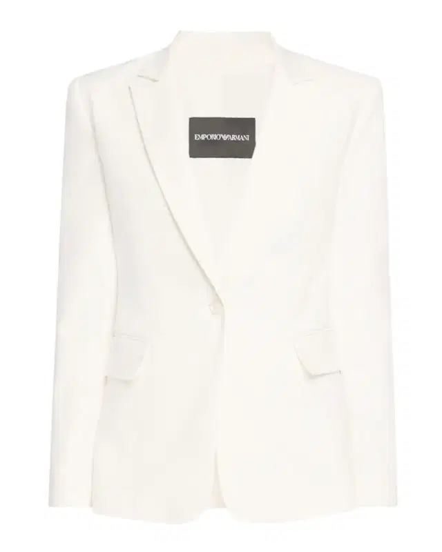 Emporio Armani Cotton One-Button Cutaway Blazer