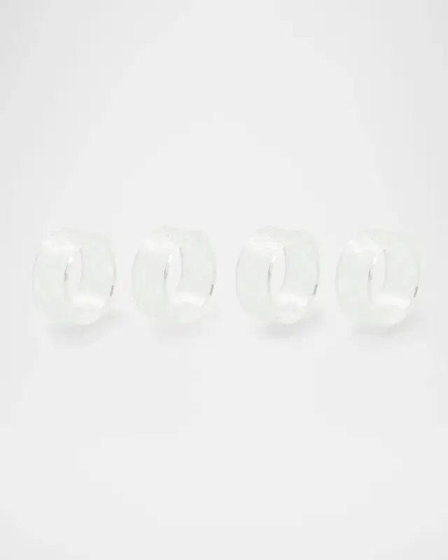 MacKenzie-Childs Clear Check Napkin Ring Set of 4