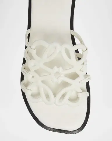 LOEWE Petal Leather Anagram Slide Sandals | Thumbnail 4