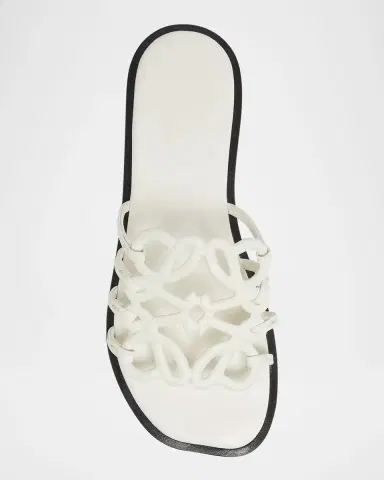 LOEWE Petal Leather Anagram Slide Sandals | Thumbnail 5