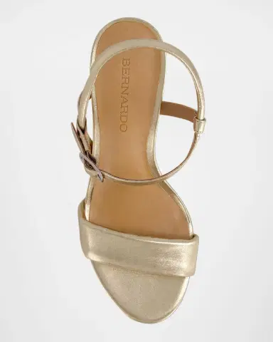 Bernardo Metallic Ankle-Strap Platform Sandals | Thumbnail 3 Bernardo Metallic Ankle-Strap Platform Sandals | Thumbnail 3