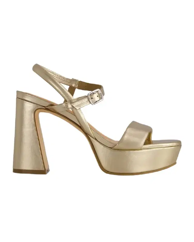 Bernardo Metallic Ankle-Strap Platform Sandals