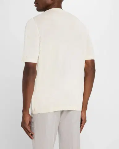 Isaia Men's Luxe Crew Knit Shirt | Thumbnail 3