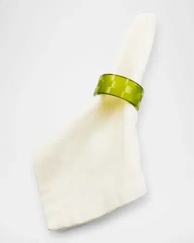 MacKenzie-Childs Green Check Napkin Rings, Set of 4 | Thumbnail 2