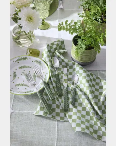 MacKenzie-Childs Green Check Napkin Rings, Set of 4 | Thumbnail 4
