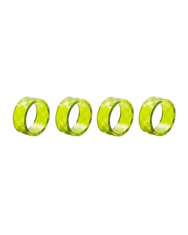 MacKenzie-Childs Green Check Napkin Rings, Set of 4