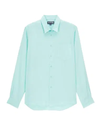 Vilebrequin Men 's Caroubis Solid Linen Sport Shirt | Thumbnail 1 Vilebrequin Men 's Caroubis Solid Linen Sport Shirt | Thumbnail 1
