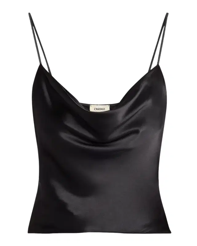 Calista Cowl-Neck Silk Camisole