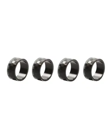 MacKenzie-Childs Black Check Napkin Ring, Set of 4 | Thumbnail 1