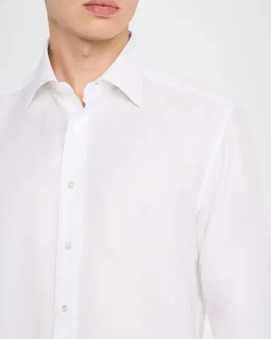 Stefano Ricci Men's Cotton-Linen Dress Shirt | Thumbnail 5