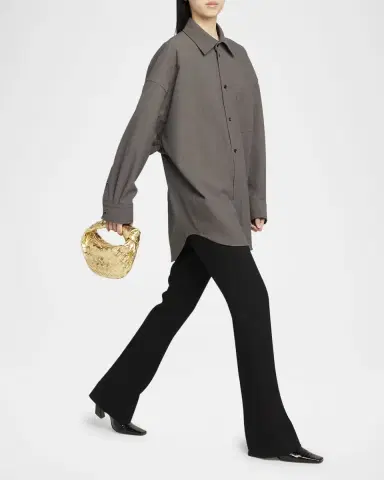 Bottega Veneta Mini Jodie Metallic Leather Top-Handle Bag | Thumbnail 5