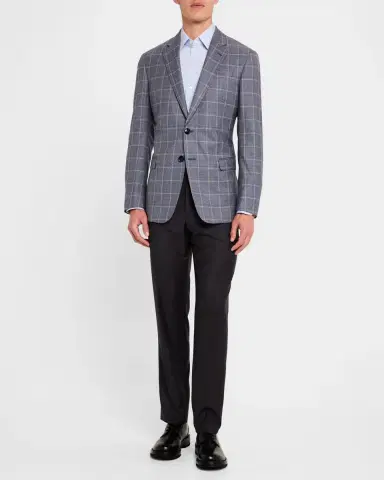 Giorgio Armani Men's Windowpane Sport Coat | Thumbnail 2
