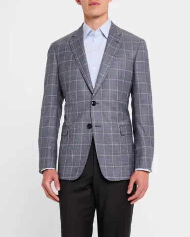 Giorgio Armani Men's Windowpane Sport Coat | Thumbnail 4