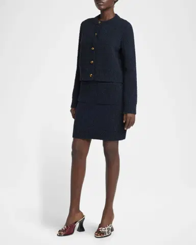 Bottega Veneta Knot-Button Boucle Knit Cardigan | Thumbnail 2 Bottega Veneta Knot-Button Boucle Knit Cardigan | Thumbnail 2