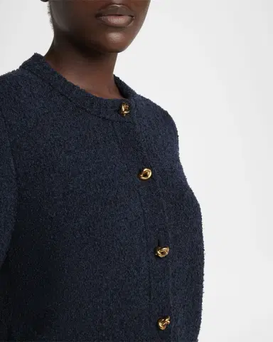 Bottega Veneta Knot-Button Boucle Knit Cardigan | Thumbnail 5 Bottega Veneta Knot-Button Boucle Knit Cardigan | Thumbnail 5