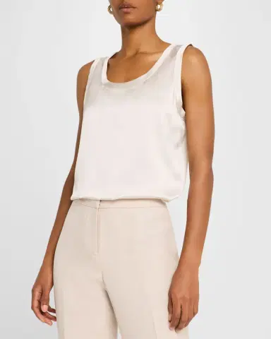 Lafayette 148 New York Perla Luxe Reversible Silk Charmeuse Shell | Thumbnail 3 Lafayette 148 New York Perla Luxe Reversible Silk Charmeuse Shell | Thumbnail 3