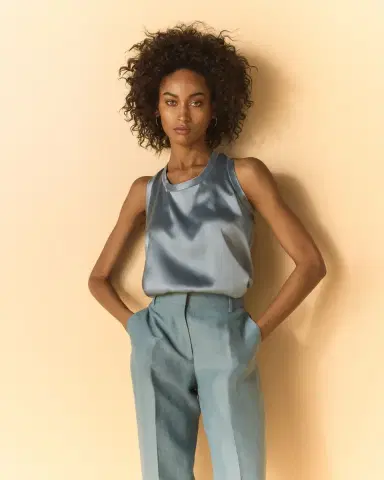 Lafayette 148 New York Perla Luxe Reversible Silk Charmeuse Shell | Thumbnail 4 Lafayette 148 New York Perla Luxe Reversible Silk Charmeuse Shell | Thumbnail 4