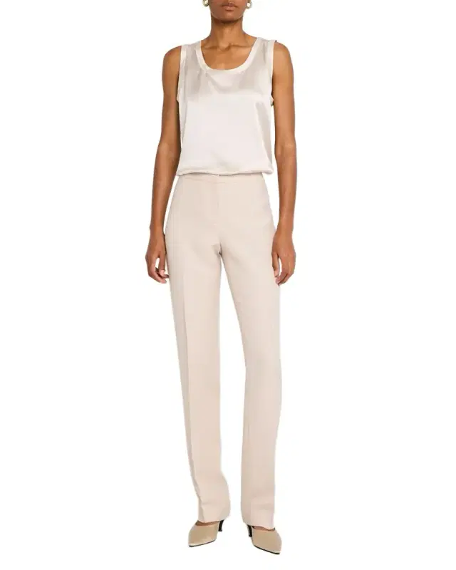 Lafayette 148 New York Perla Luxe Reversible Silk Charmeuse Shell