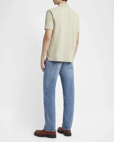 Bottega Veneta Men's Chine Pique Polo Shirt | Thumbnail 3