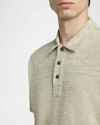 Bottega Veneta Men's Chine Pique Polo Shirt | Thumbnail 5