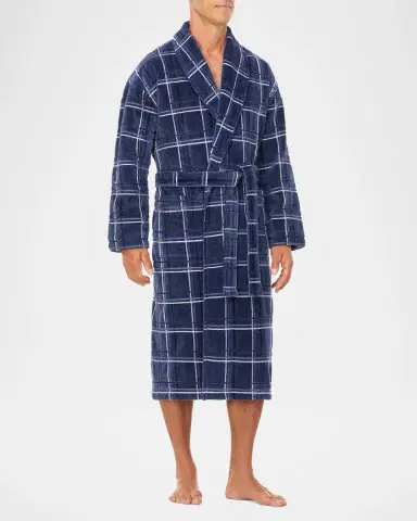 Majestic International Men's Terry Velour Shawl Robe | Thumbnail 3