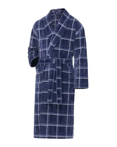Majestic International Men's Terry Velour Shawl Robe | Thumbnail 1