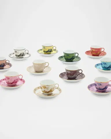 Ginori 1735 Oriente Italiano Castagna Tea Saucer | Thumbnail 2