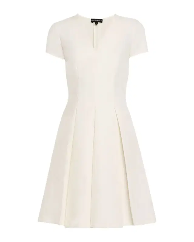 Emma Pleated V-Neck Mini Dress