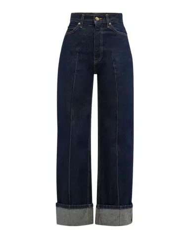 Ulla Johnson The Genevieve Topstitched Wide-Leg Denim Jeans | Thumbnail 1