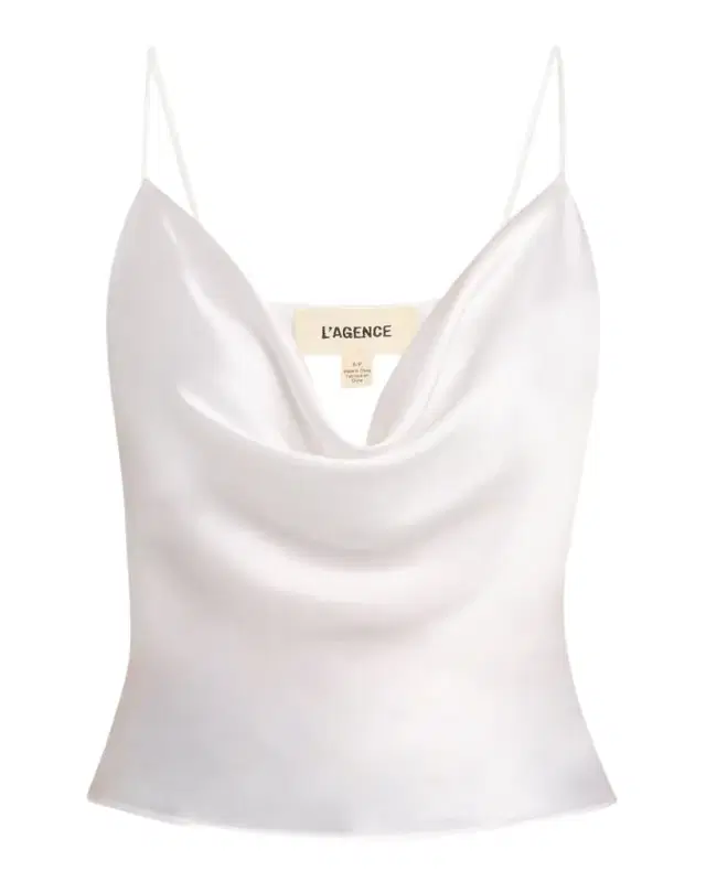 Calista Cowl-Neck Silk Camisole