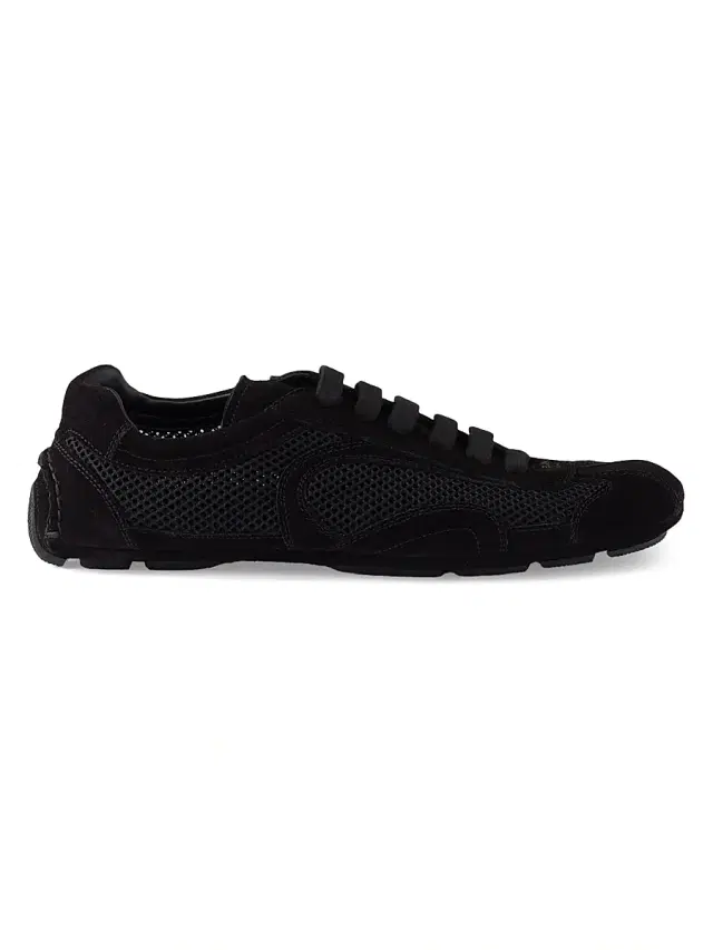 Women's Montecarlo Suede and Mesh Sneakers - Black