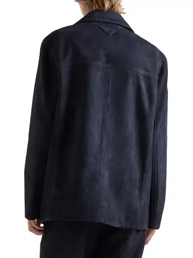 Prada Men's Suede Caban Jacket | Thumbnail 4 Prada Men's Suede Caban Jacket | Thumbnail 4