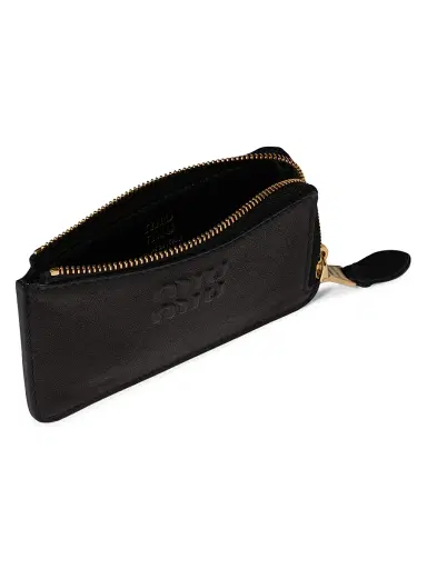 Miu Miu Women's Nappa Leather Envelope Card Holder - Black | Thumbnail 3