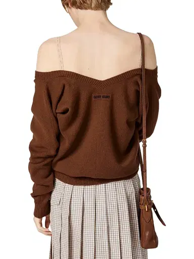 Miu Miu Women's Cashmere Cardigan - Brown - Size 4 | Thumbnail 4 Miu Miu Women's Cashmere Cardigan - Brown - Size 4 | Thumbnail 4