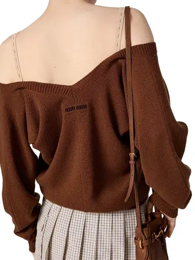 Miu Miu Women's Cashmere Cardigan - Brown - Size 4 | Thumbnail 6 Miu Miu Women's Cashmere Cardigan - Brown - Size 4 | Thumbnail 6