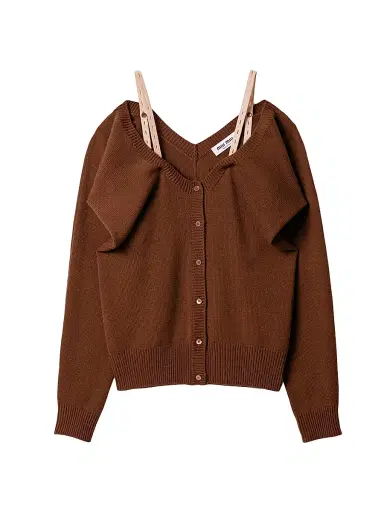 Miu Miu Women's Cashmere Cardigan - Brown - Size 4 | Thumbnail 1 Miu Miu Women's Cashmere Cardigan - Brown - Size 4 | Thumbnail 1