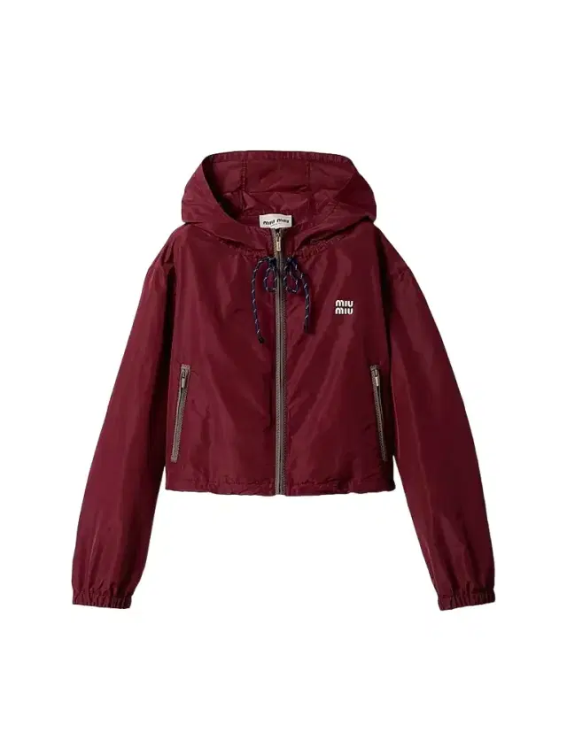 Women's Technical Fabric Blouson Jacket - Dark Red