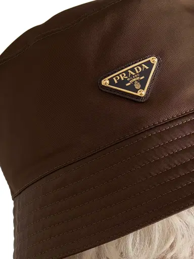 Prada Women's Re-Nylon Bucket Hat - Dark Brown - Size Medium | Thumbnail 3