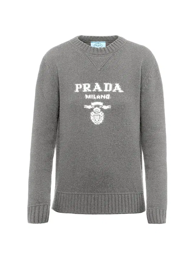 Women's Cashmere and Wool Crew-Neck Sweater - Grey