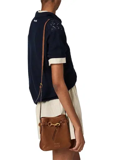 Miu Miu Women's Lace-Effect Cashmere Polo Shirt - Blue - Size 6 | Thumbnail 3 Miu Miu Women's Lace-Effect Cashmere Polo Shirt - Blue - Size 6 | Thumbnail 3