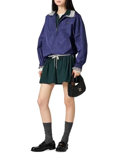 Miu Miu Women's Cotton Jersey Polo Shirt - Green - Size XXL | Thumbnail 2 Miu Miu Women's Cotton Jersey Polo Shirt - Green - Size XXL | Thumbnail 2