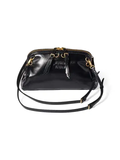Miu Miu Women's Leather Clutch - Black | Thumbnail 1 Miu Miu Women's Leather Clutch - Black | Thumbnail 1