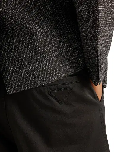 Prada Men's Cotton Pants - Black | Thumbnail 5 Prada Men's Cotton Pants - Black | Thumbnail 5