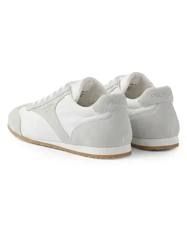 Prada Women's Re-Nylon and Suede Sneakers - White | Thumbnail 3