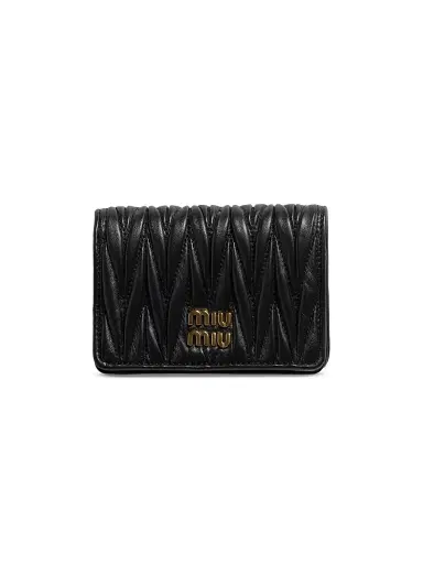 Miu Miu Women's Small Matelassé Nappa Leather Wallet | Thumbnail 1 Miu Miu Women's Small Matelassé Nappa Leather Wallet | Thumbnail 1