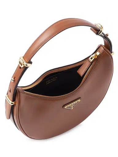 Prada Women's Arqué Leather Shoulder Bag - Brown | Thumbnail 5
